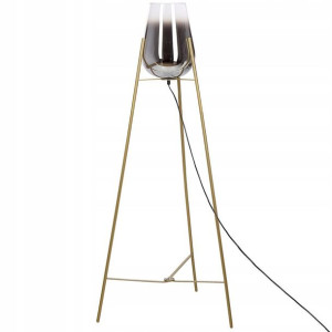 Lampa podłogowa metalowa złota MENA Lumarko!