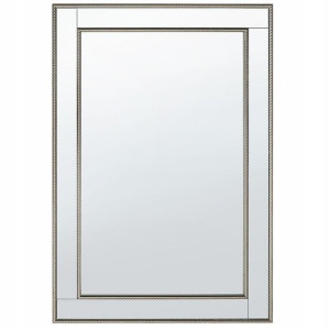 Lustro Ścienne 60 X 90 Cm Srebrno-złote Fenioux! L