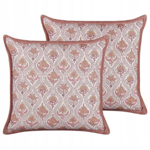 2 bawełniane poduszki dekoracyjne w kwiaty 45 x 45
