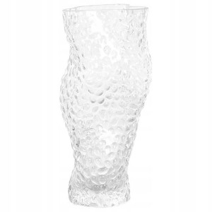 Wazon na kwiaty szklany 23 cm przezroczysty ELATOS