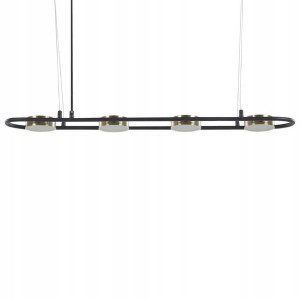 Lampa Wisząca Led 4-punktowa Metalowa Czarno-mosię