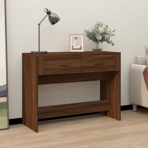 Lumarko Stolik konsolowy, brązowy dąb, 100x39x75 c