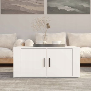 Lumarko Stolik kawowy, biały, 80x50x36 cm, materia
