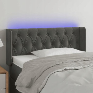 Lumarko Zagłówek do łóżka z LED, ciemnoszary, 103x