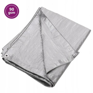 Lumarko Plandeka, 90 g/m², 2x3 m, szara, HDPE