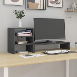 Lumarko Podstawka na monitor, szara, 81x20x30 cm,