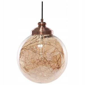 Lampa Wisząca Szklana Miedziana Beni Mała! Lumarko