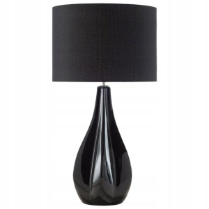 Lampka Nocna Porcelanowa Czarna Santee! Lumarko!