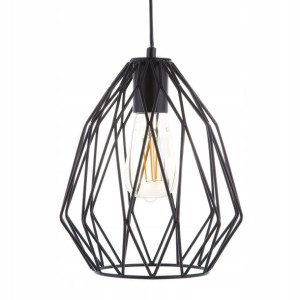 Lampa Wisząca Metalowa Czarna Magra! Lumarko!