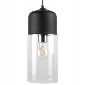 Lampa Wisząca Szklana Czarna Purus! Lumarko!