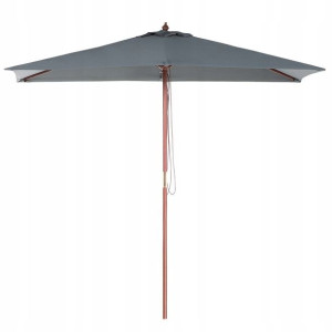 Parasol Ogrodowy 144 X 195 Cm Szary Flamenco! Luma