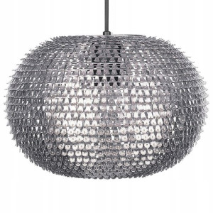 Lampa Wisząca Metalowa Srebrna Reine! Lumarko!