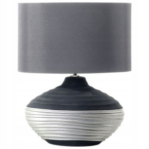 Lampka Nocna Porcelanowa Szara Lima! Lumarko!