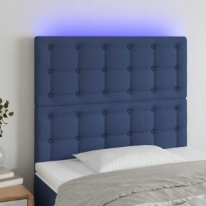 Lumarko Zagłówek do łóżka z LED, niebieski, 80x5x1