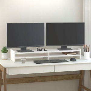 Lumarko Podstawka na monitor, biała, 100x27x15 cm,
