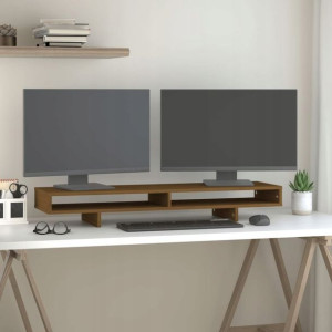 Lumarko Podstawka na monitor, miodowy brąz, 100x27