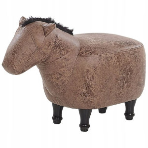 Lumarko Pufa Zwierzak Ekoskóra Brązowa Horse!