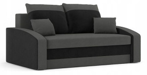 Sofa HEWLET rozkładana sofa SZARY + CZARNY 24H