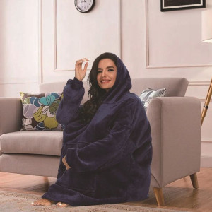 Ciepła bluza 4w1 Oversize, Kocobluza z polaru