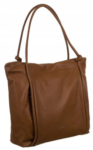 Minimalistyczna Torebka Shopper Z Włoskiej Skóry N