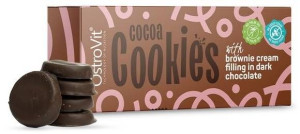 Ciastka kakaowe z Kremem Brownie w czekoladzie deserowej 128 g OstroVit