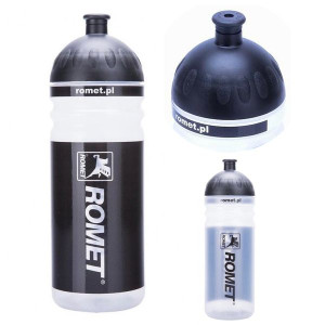 Bidon Romet 0,7L przeźroczysto-czarny