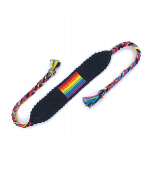Bransoletka z muliny flaga tęcza gej lgbt dziecko