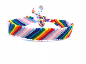 Bransoletka z muliny LGBT Tęcza trans pride