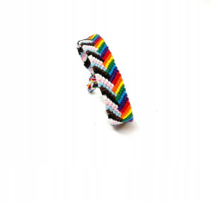 Bransoletka z muliny Progress rainbow jodełka LGBT
