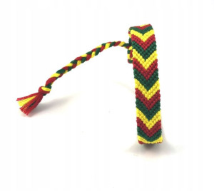 Bransoletka z muliny rasta reggae jodełka