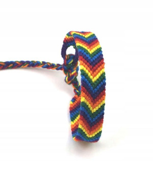 Bransoletka z muliny LGBT tęczowa kolorowa tęcza