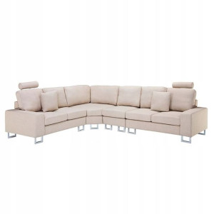 Sofa Narożna Prawostronna Beżowa Stockholm Lumarko