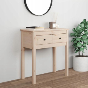 Lumarko Stolik konsolowy, 70x35x75 cm, lite drewno
