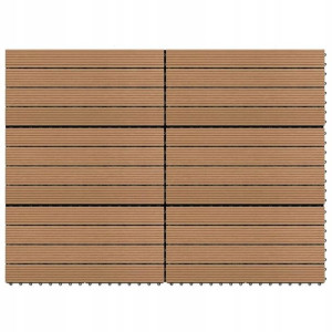 Lumarko Płytki tarasowe, 6 szt., WPC, 60x30 cm, 1,