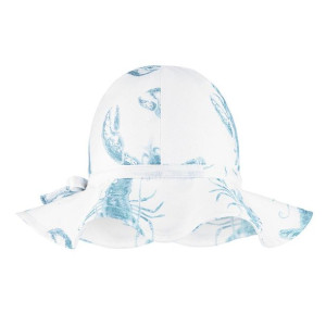 Kapelusz z rondem bambusowy Lobster Blue S