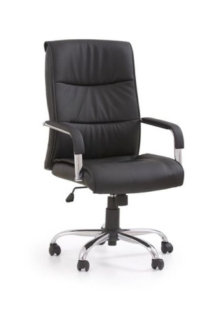 HAMILTON fotel gabinetowy czarny fotel obrotowy do biura/nauki