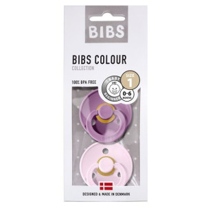 Smoczek Uspokajający BIBS kauczuk Hevea 2-PACK S LAVENDER & BABY PINK