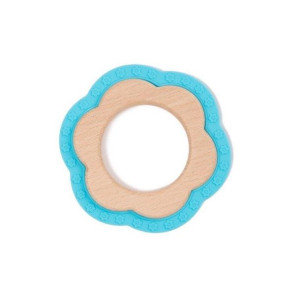 B – Gryzak drewniano-silikonowy FLOWER  Blue