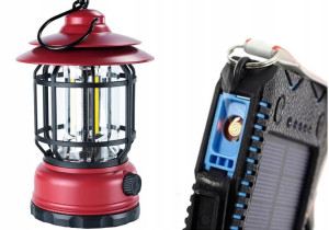 Mocny Powerbank Solarny Lampka Na Biwak Do Namiotu