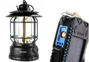 Mocny Powerbank Solarny Lampka Na Biwak Do Namiotu