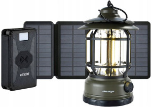 Mocny Powerbank Solarny Mata Solarna Latarnia Led