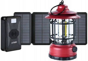 Mocny Powerbank Solarny Mata Solarna Latarnia Led