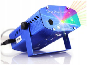 Laser Disco Czujnik Dźwięku Domowy Kolorofon