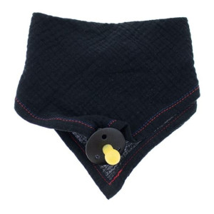 Hi Little One - Śliniak muślinowy bandana z zawieszką na smoczek muslin ban