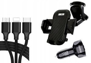 Idealny Zestaw Dla Taty Ładowarka Kabel 3w1+uchwyt