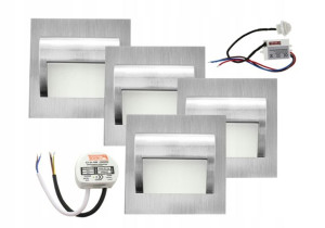 Przypodłogowe lampki led z czujnikami ruchu x4