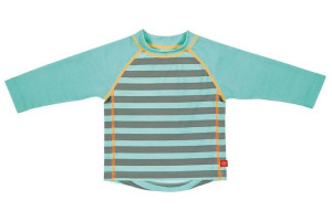 Lassig, Koszulka do pływania z długim rękawem Striped aqua, UV 50+ 18 m-c