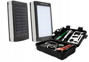 Powerbank Solarny Zestaw Wojskowy Survivalowy