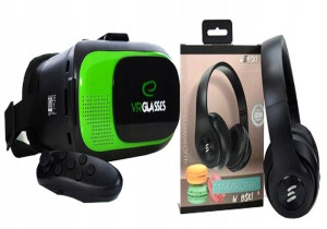 Gogle Vr Na Telefon+słuchawki+gamepad