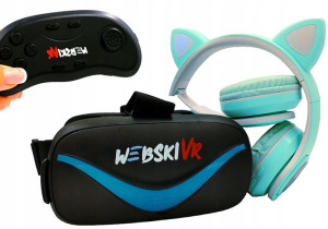 Okulary Google Vr 3d Ze Słuchawkami+pilot Bluetoot